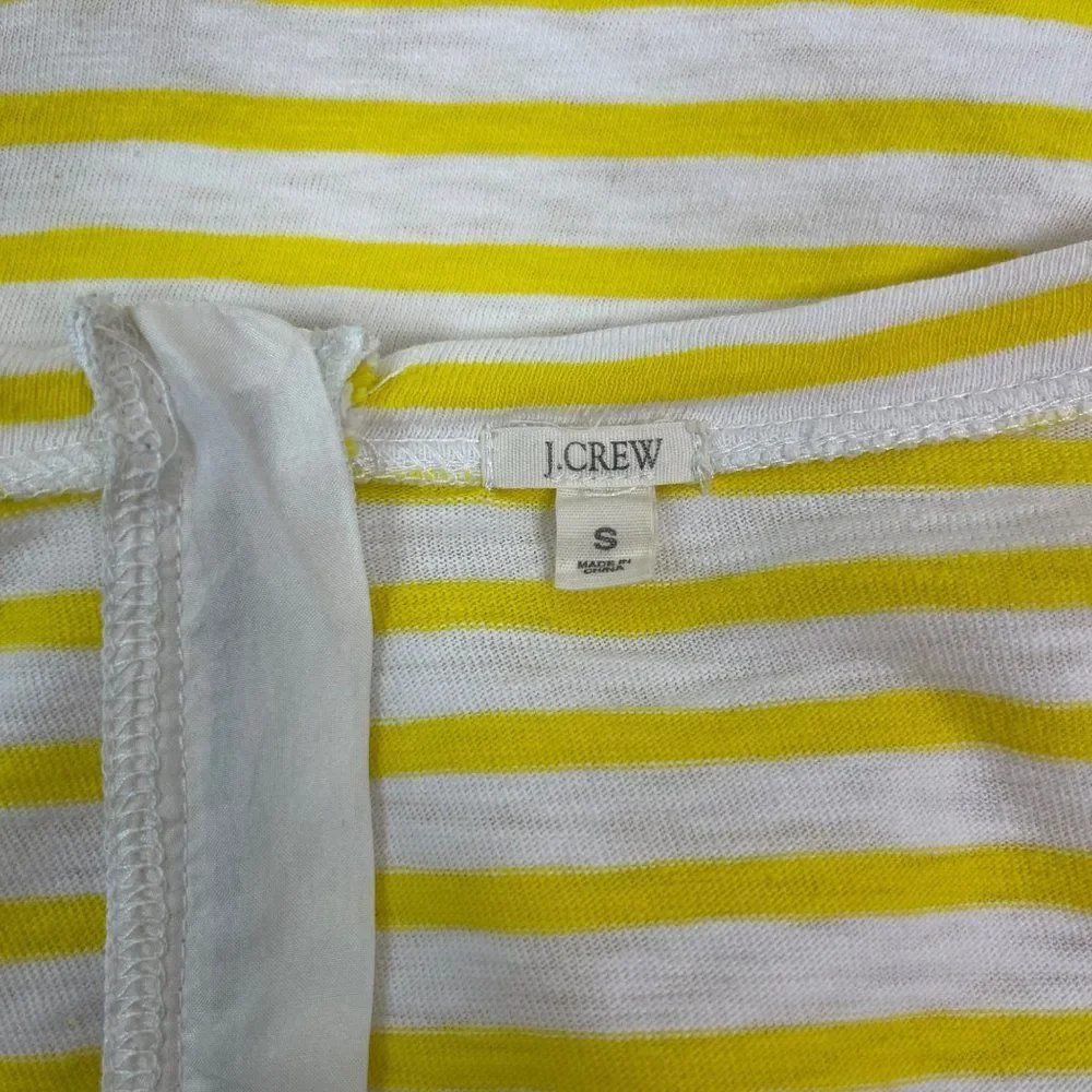 J. Crew Painter Zip Tee in Sunny Yellow Stripe